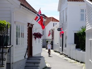 Bildet viser Søragadå i Skudeneshavn.. Foto er tatt av Ørjan B. Iversen