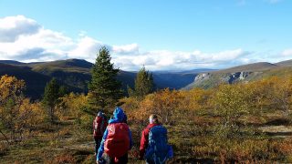 Bilde av utsikten nedover Reisadalen. Foto: Kristin Høidalen