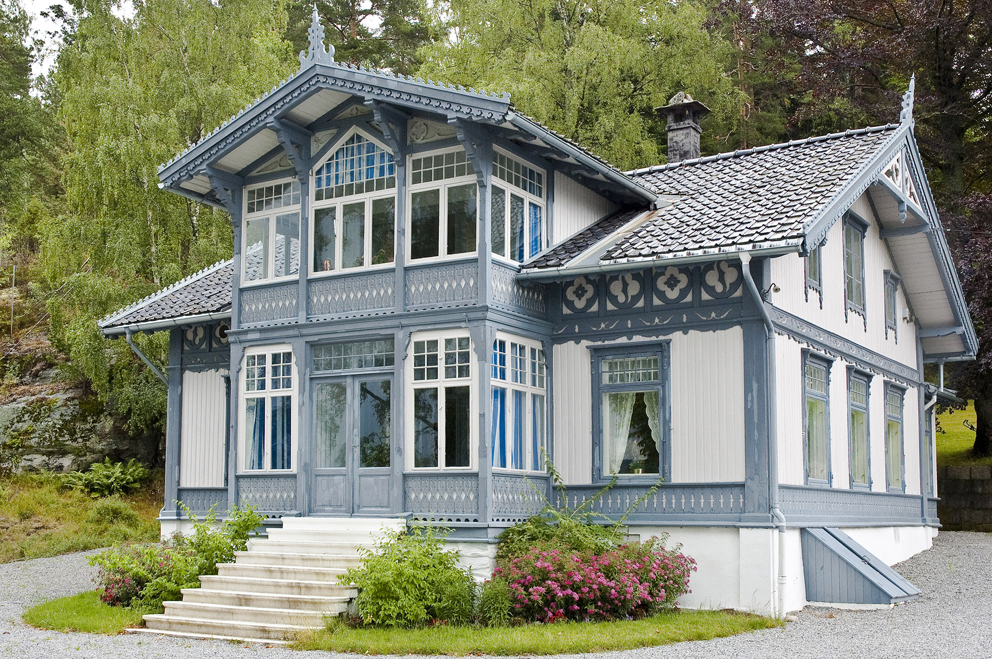 Bilde av Roald Amundsens hjem på Uranienborg på Svartskog. Foto: Britta K. Bergersen, Follo museum