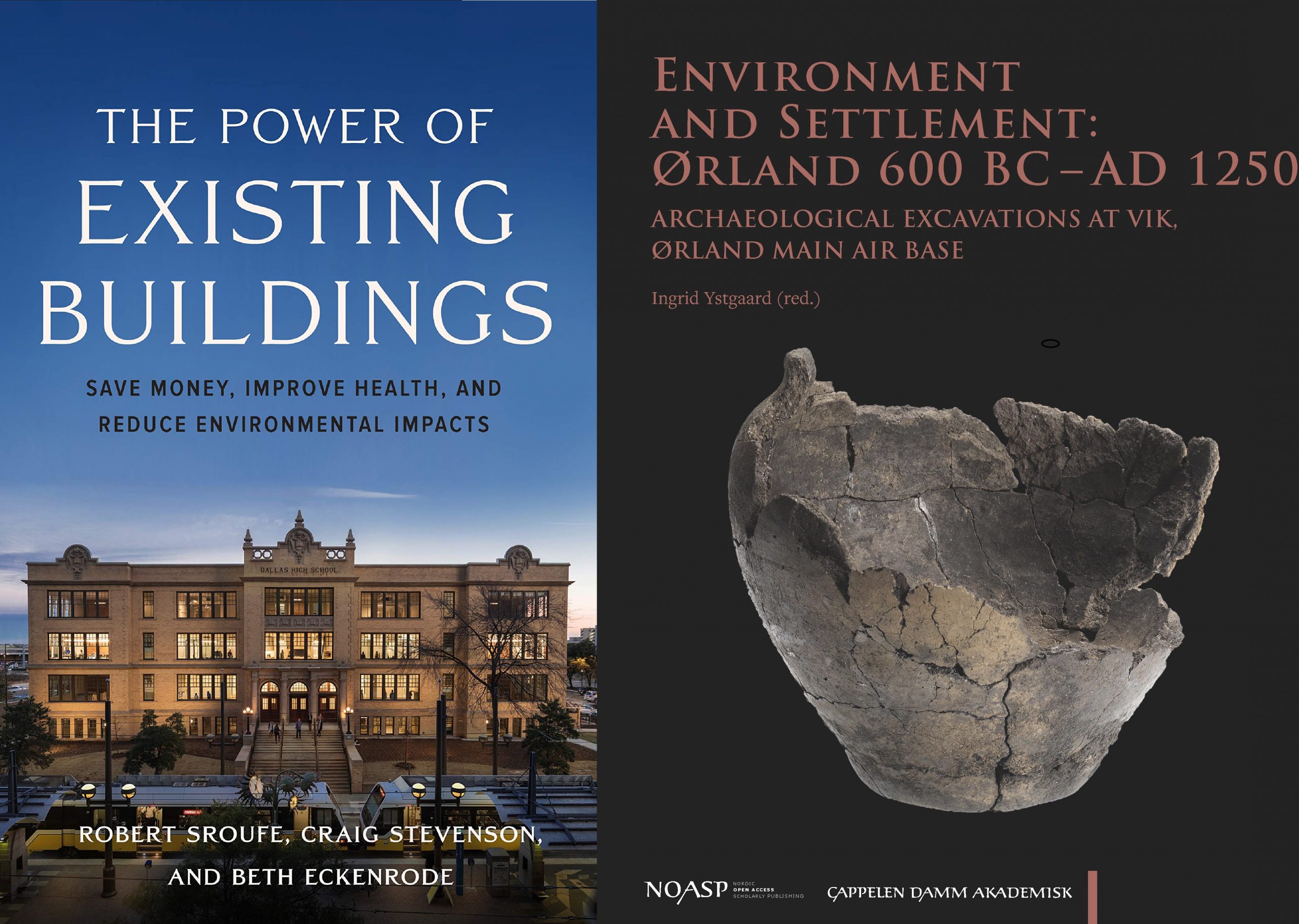 Bilde av bøkene The Power of Existing Buildings og Environment and Settlement