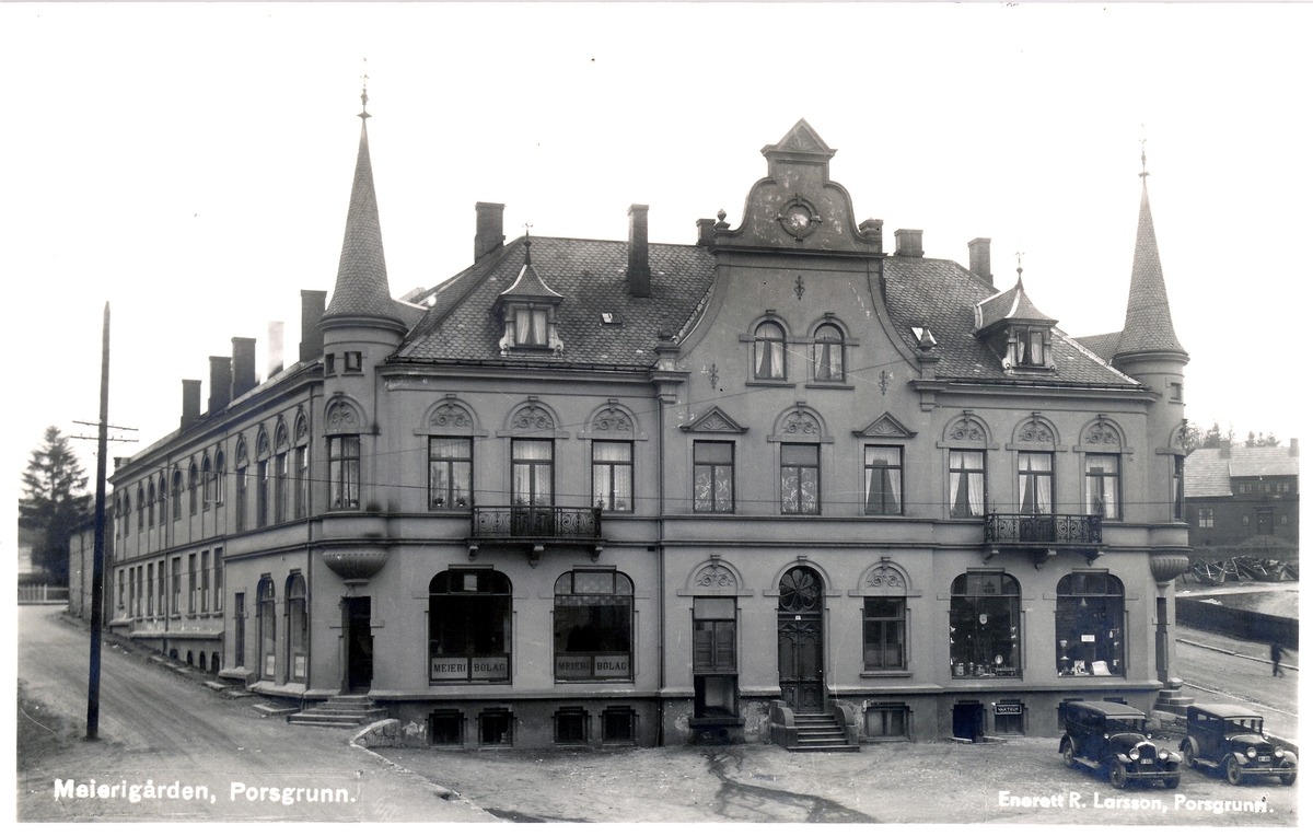 Historisk bilde av Meierigården i Porsgrunn