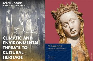 Bilde av bøkene Climatic and environmental threats to cultural heritage og St. Sunniva
